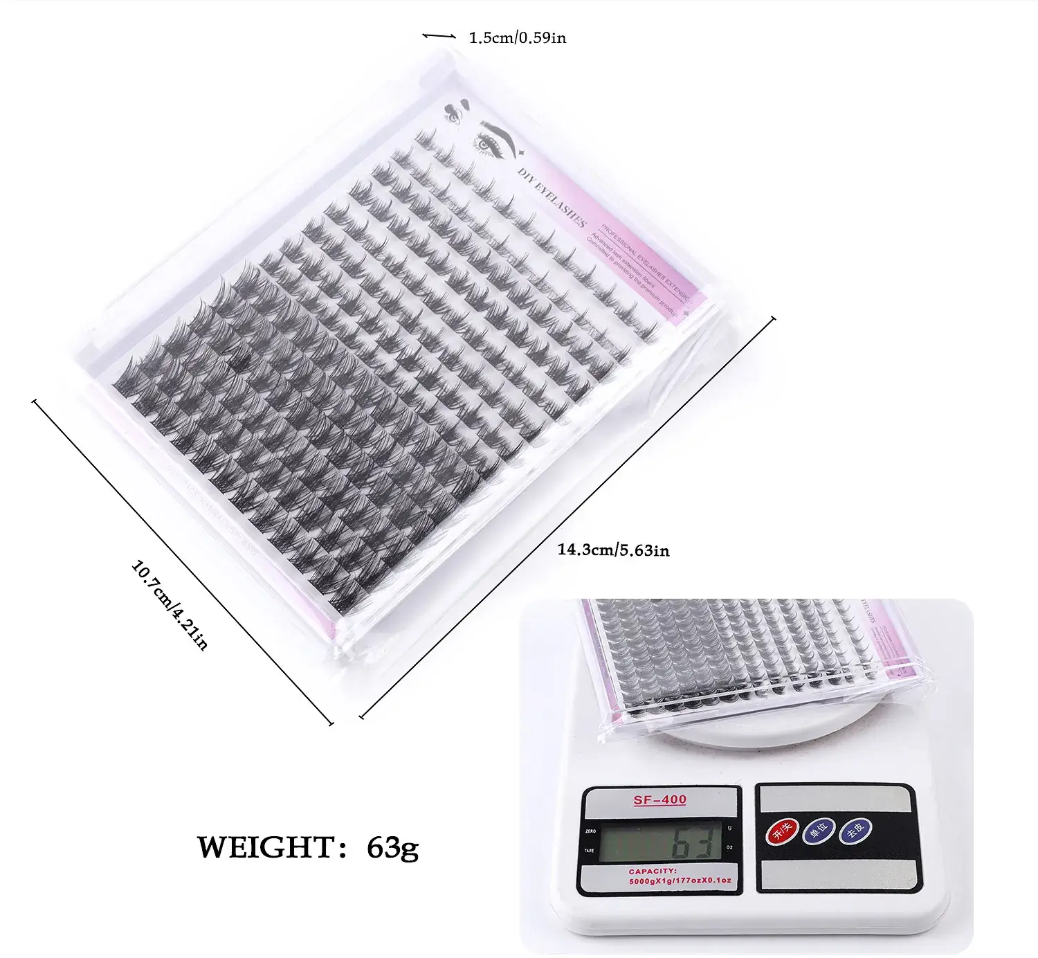 Cross-Border False Eyelashes 168 Clusters 8-16mm — feature 9
