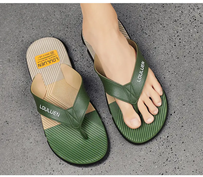 2024 Men's Teal Black Flip Flops Non-Slip Casual Sandals — feature 16