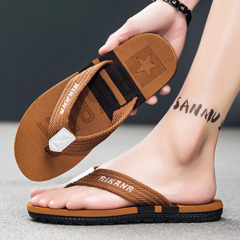 Cross-Border 2024 Summer Thick-Soled Slippers for Men, Sports and Leisure Beach Shoes, Eva Soft-Soled Vietnamese Flip-Flops - Image 2