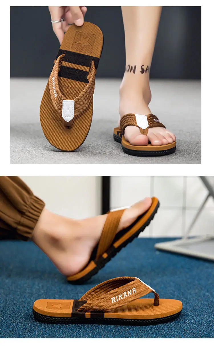 Cross-Border 2024 Summer Thick-Soled Slippers for Men, Sports and Leisure Beach Shoes, Eva Soft-Soled Vietnamese Flip-Flops — feature 10
