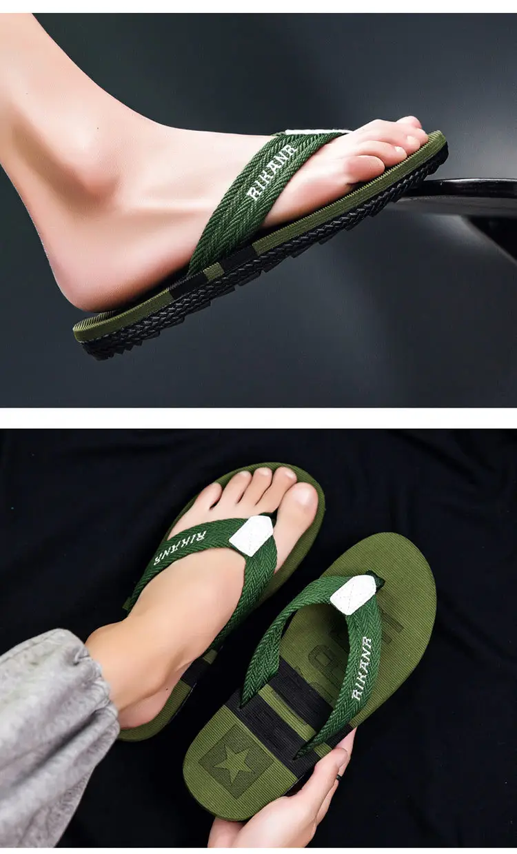 Cross-Border 2024 Summer Thick-Soled Slippers for Men, Sports and Leisure Beach Shoes, Eva Soft-Soled Vietnamese Flip-Flops — feature 12