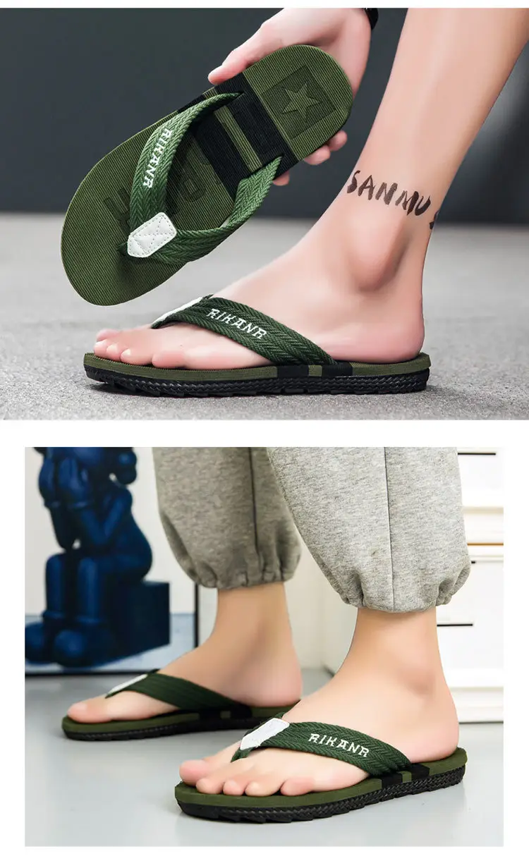 Cross-Border 2024 Summer Thick-Soled Slippers for Men, Sports and Leisure Beach Shoes, Eva Soft-Soled Vietnamese Flip-Flops — feature 13