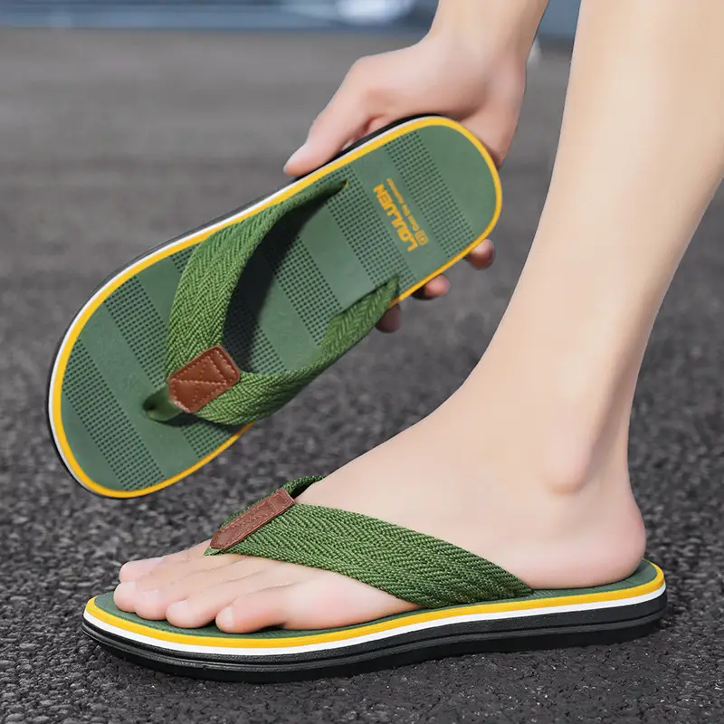 2024 Summer Casual Slippers Men's Korean Style Trendy Beach Flip-Flops Outdoor Fashion Sandals Vietnam Slippers - Image 3