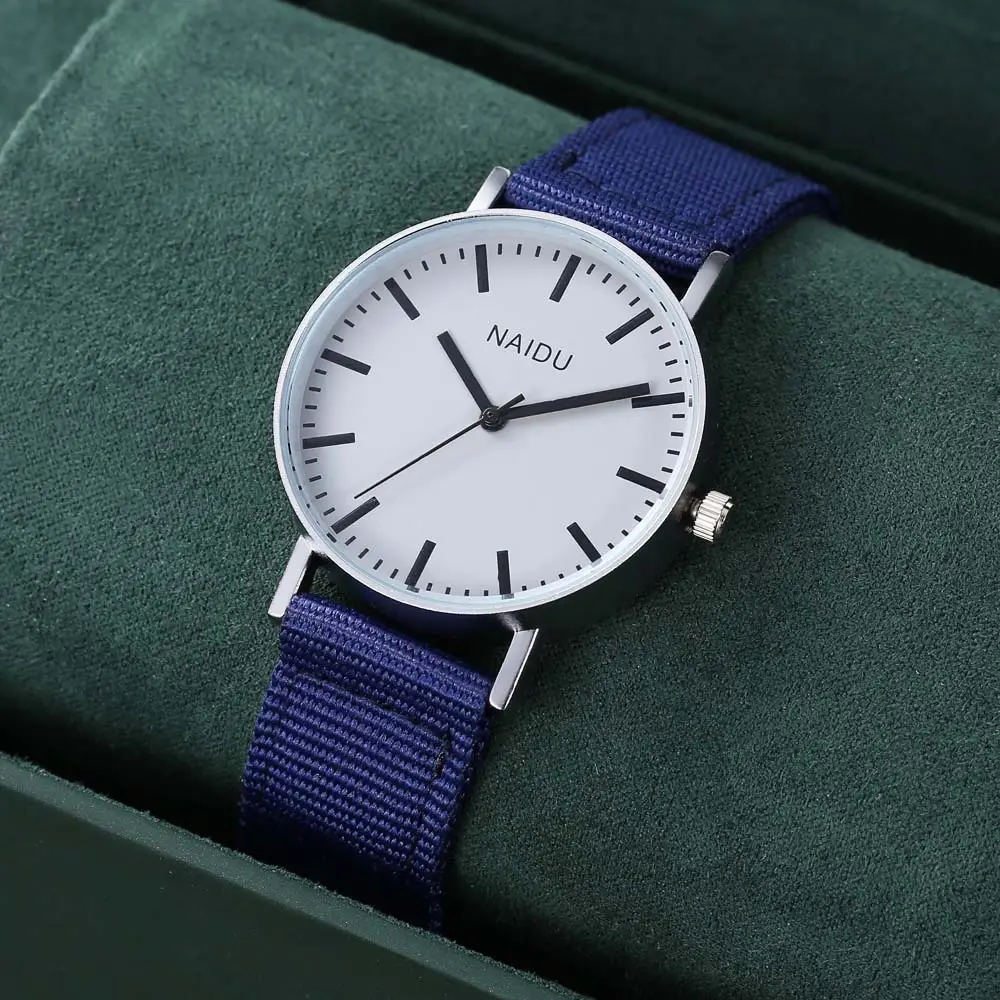 NAIDU Green Cloth Strap Quartz Watch for Men