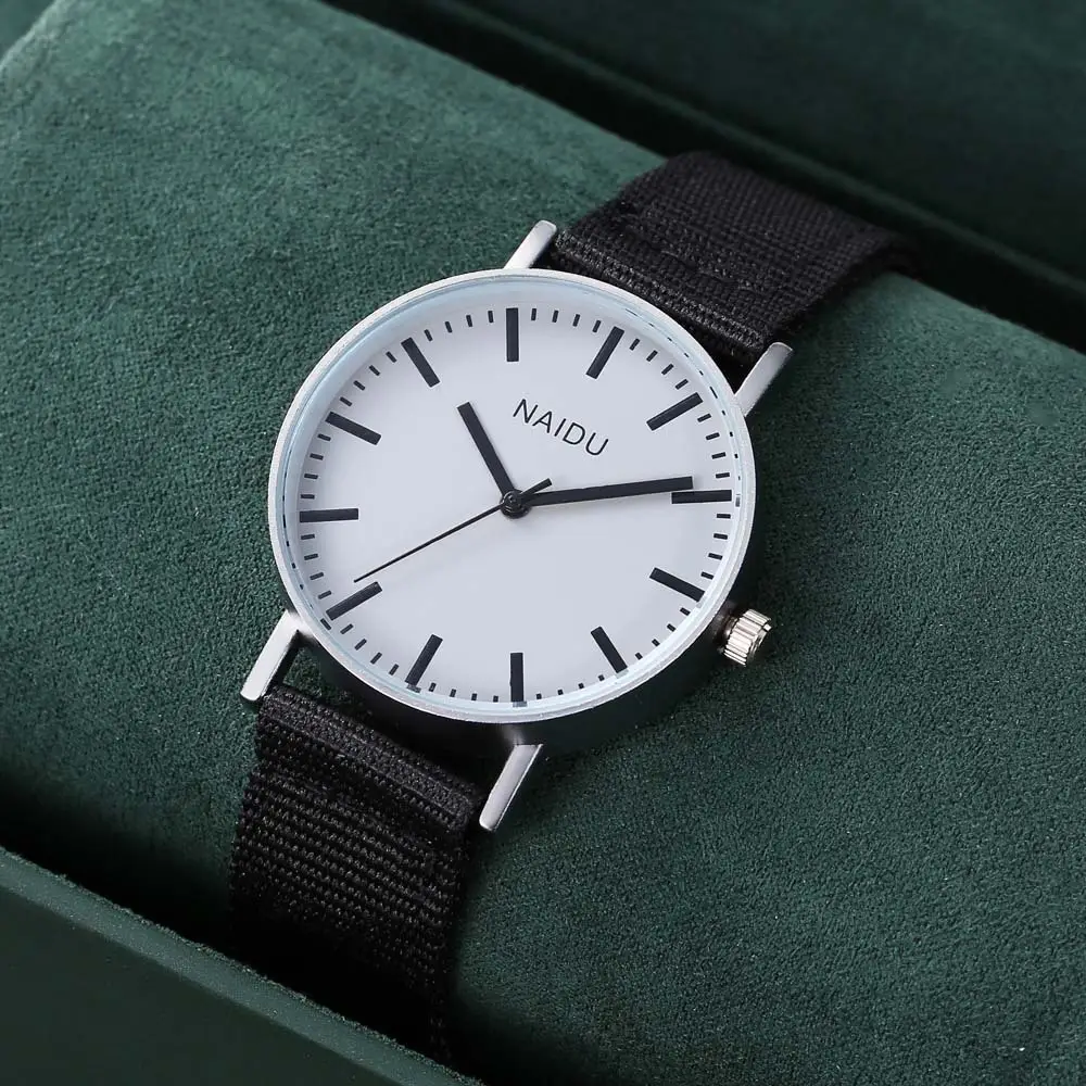NAIDU Green Cloth Strap Quartz Watch for Men