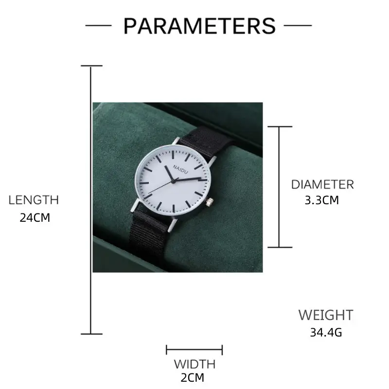 NAIDU Green Cloth Strap Quartz Watch for Men — feature 17