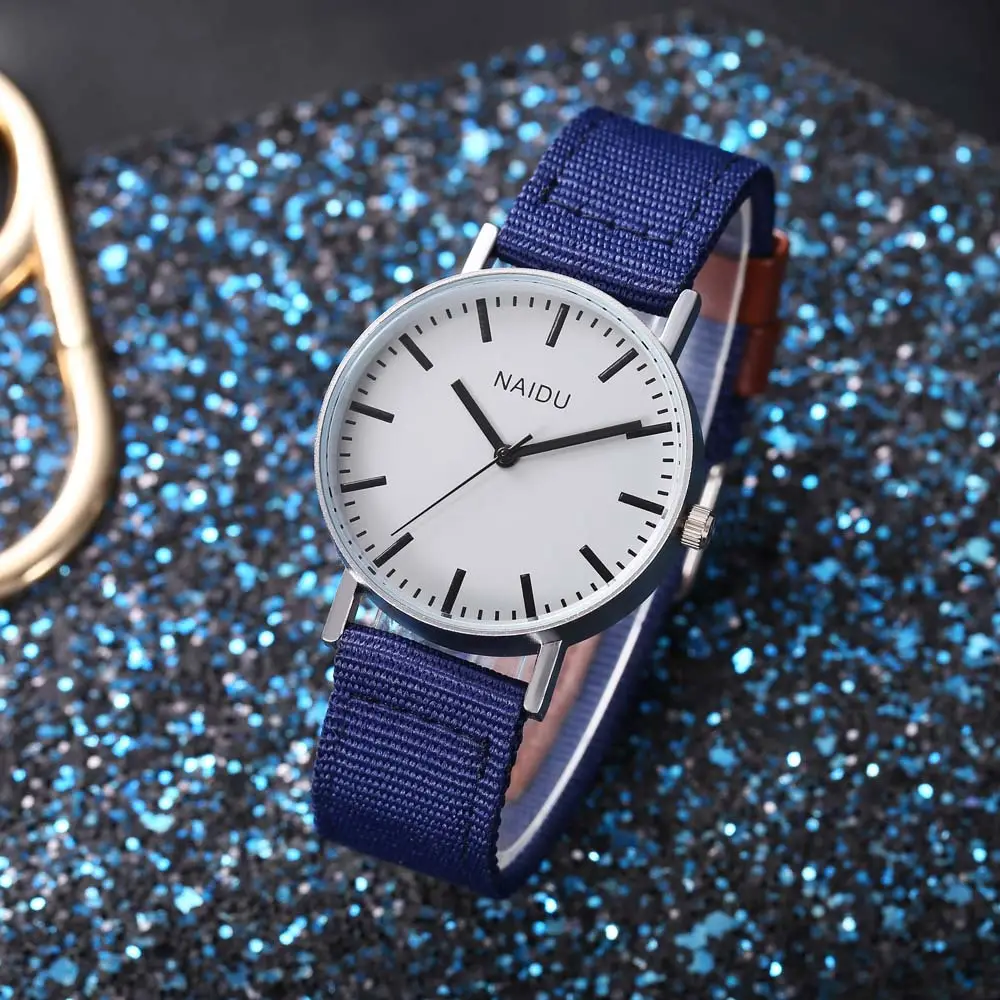 NAIDU Green Cloth Strap Quartz Watch for Men — feature 2