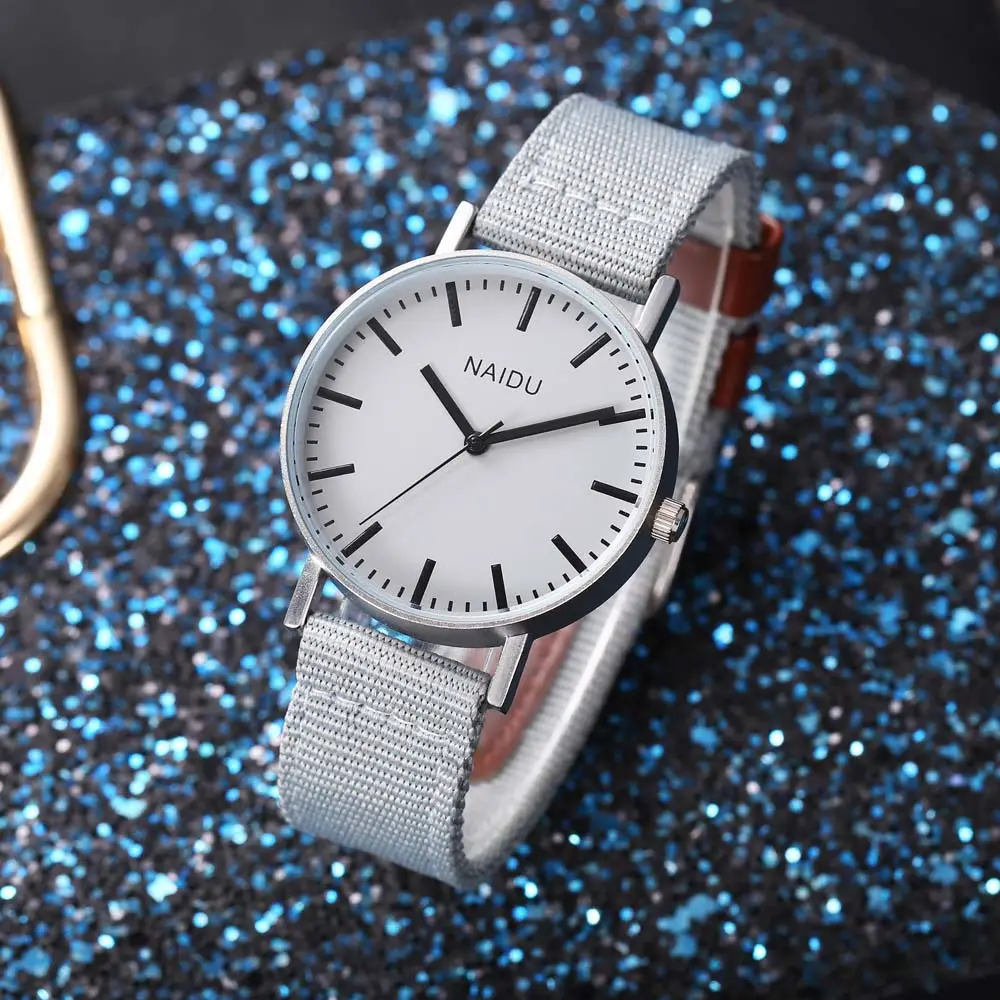 NAIDU Green Cloth Strap Quartz Watch for Men — feature 3