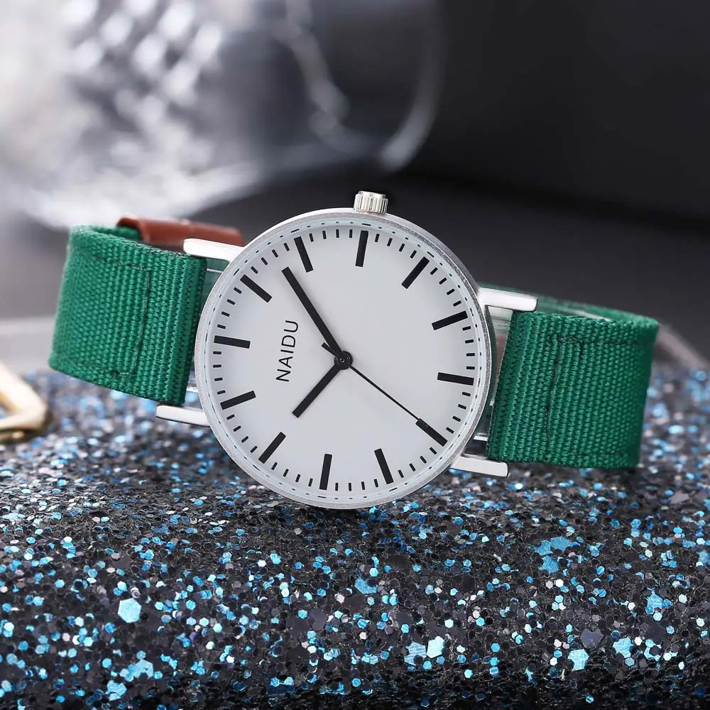 NAIDU Green Cloth Strap Quartz Watch for Men — feature 6