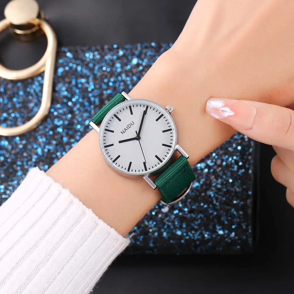 NAIDU Green Cloth Strap Quartz Watch for Men — feature 9