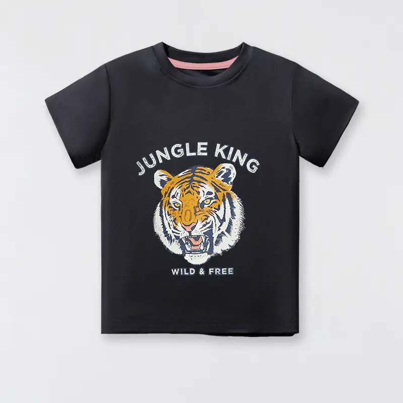 Kids Black Jungle King T-Shirt 2025
