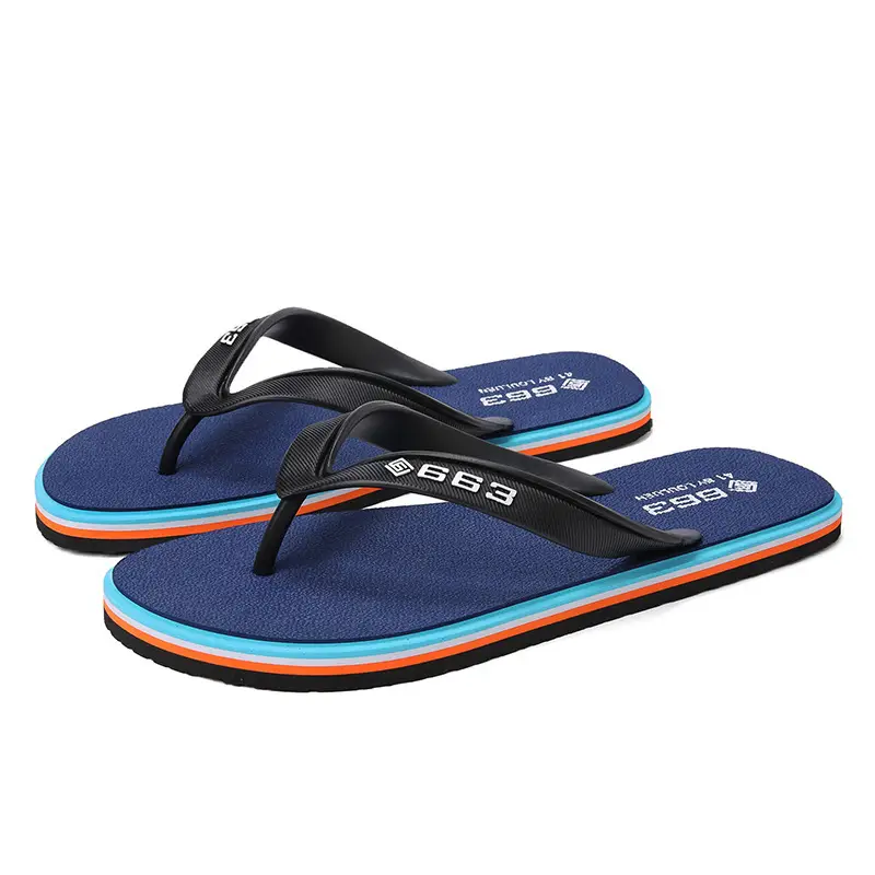 2024 Spring and Summer New Men's Casual Slippers Korean Style Trendy Beach Flip-Flops Outdoor Fashion Sandals for Men