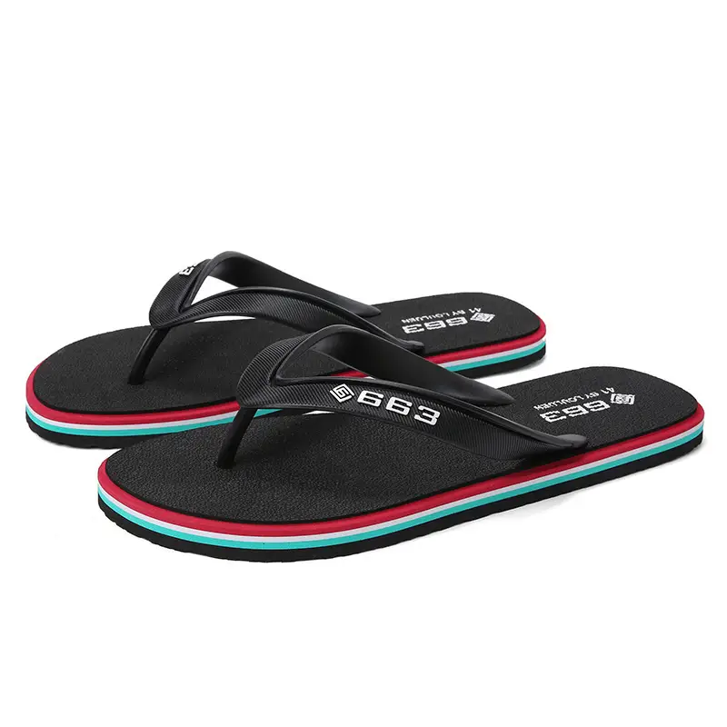 2024 Spring and Summer New Men's Casual Slippers Korean Style Trendy Beach Flip-Flops Outdoor Fashion Sandals for Men