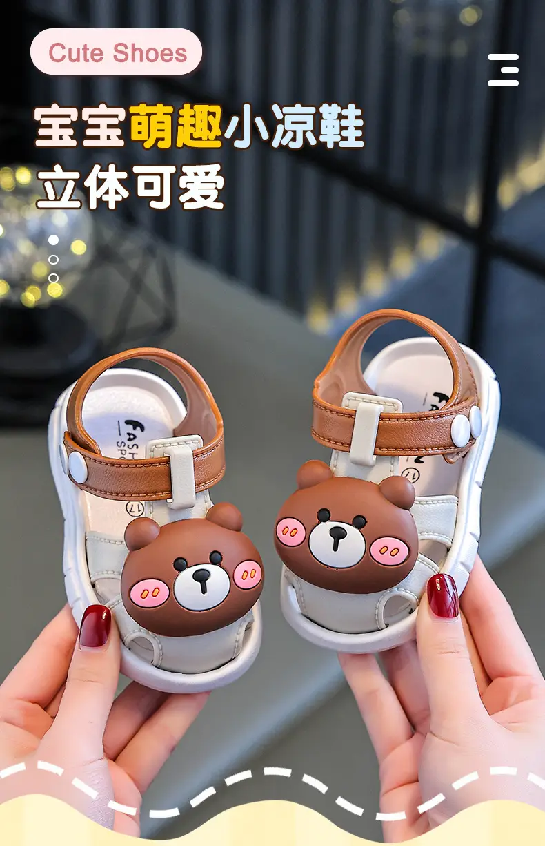 Anti-urine Plastic Baby Toe Sandals Children's Men's and Women's Non-slip Soft Bottom Toddler Shoes Baby's Pre-step Shoes 0-1-3 Years Old — feature 1
