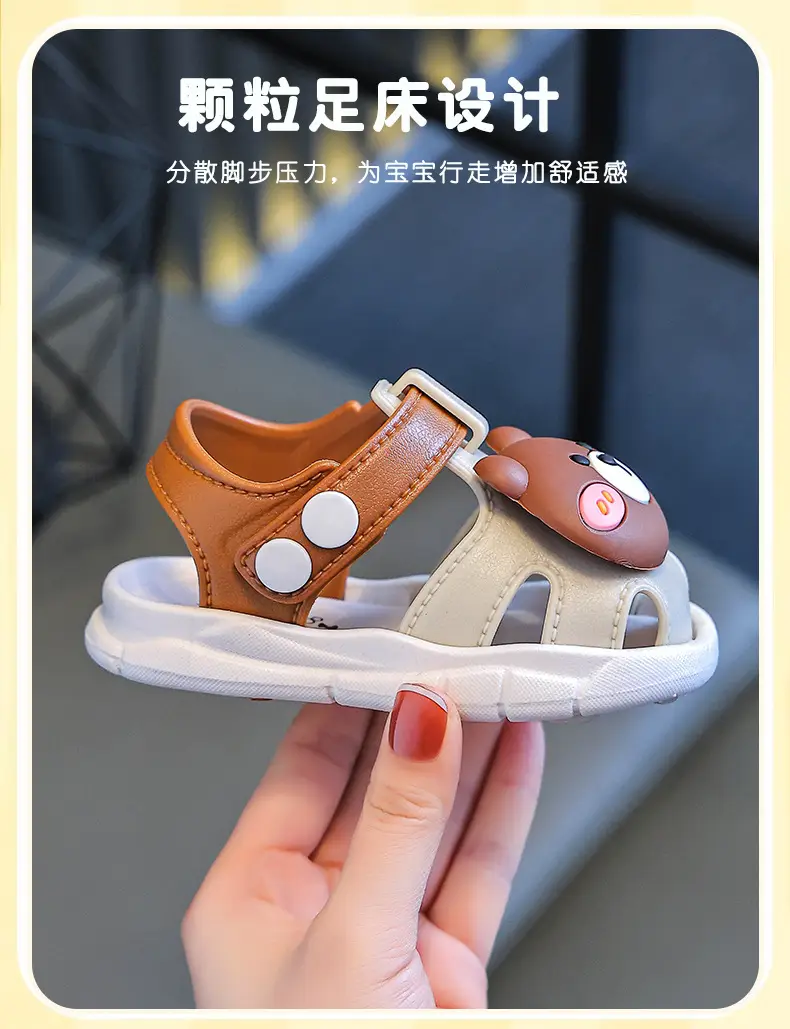 Anti-urine Plastic Baby Toe Sandals Children's Men's and Women's Non-slip Soft Bottom Toddler Shoes Baby's Pre-step Shoes 0-1-3 Years Old — feature 6
