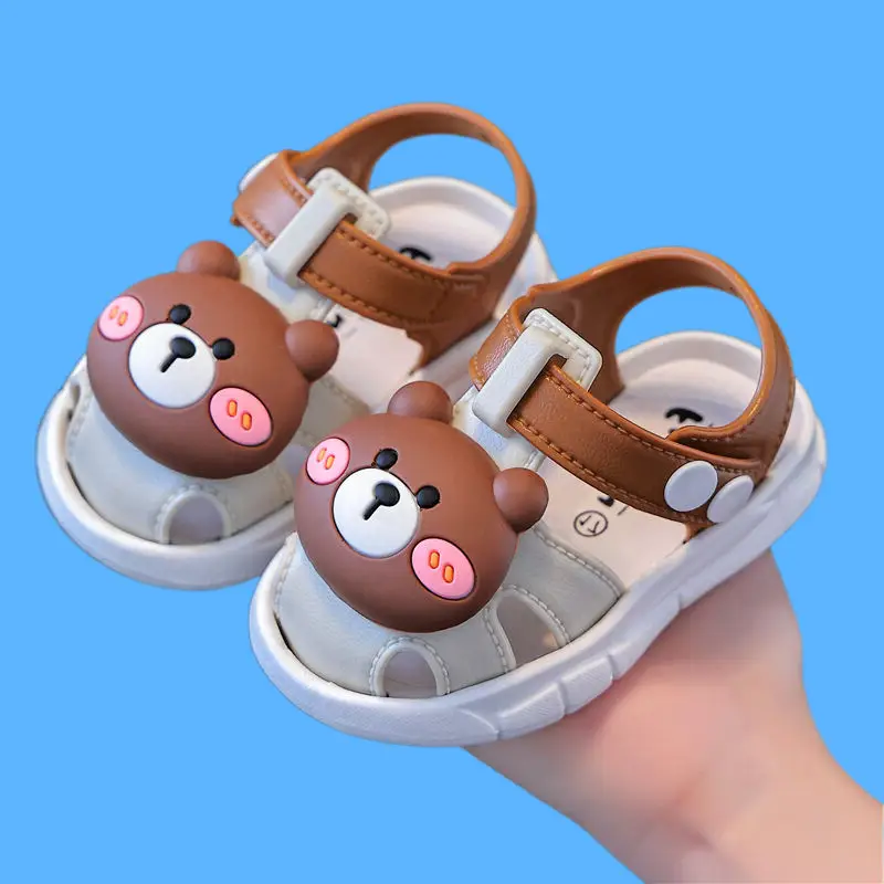 Anti-urine Plastic Baby Toe Sandals Children's Men's and Women's Non-slip Soft Bottom Toddler Shoes Baby's Pre-step Shoes 0-1-3 Years Old - Image 2