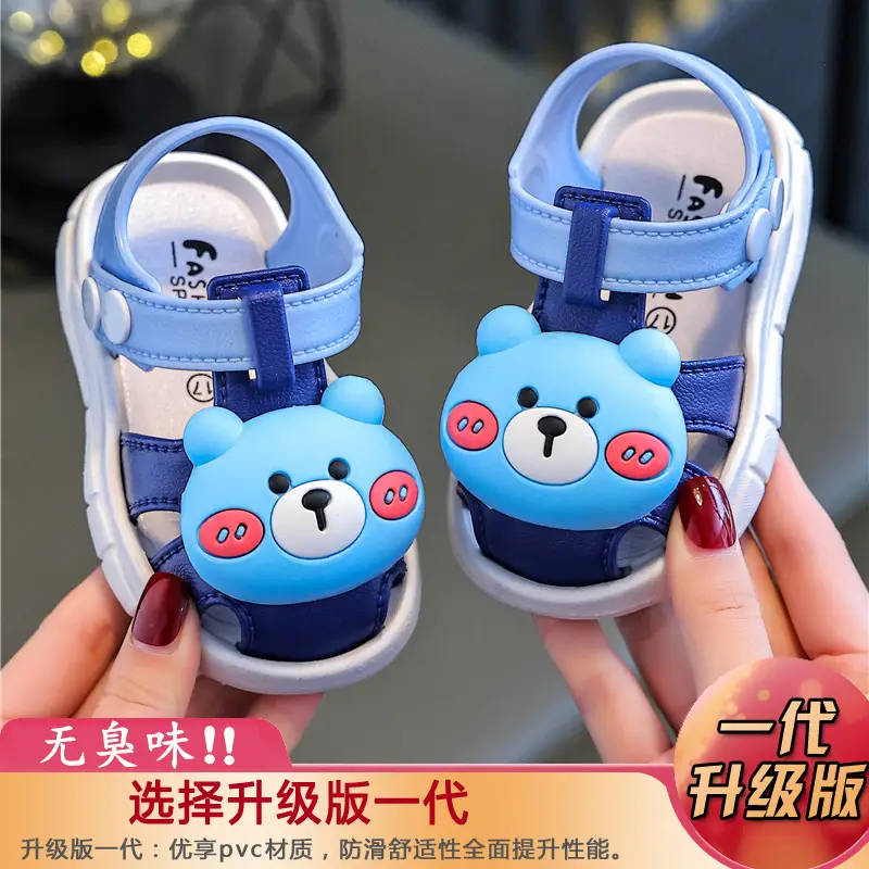 Anti-urine Plastic Baby Toe Sandals Children's Men's and Women's Non-slip Soft Bottom Toddler Shoes Baby's Pre-step Shoes 0-1-3 Years Old - Image 4
