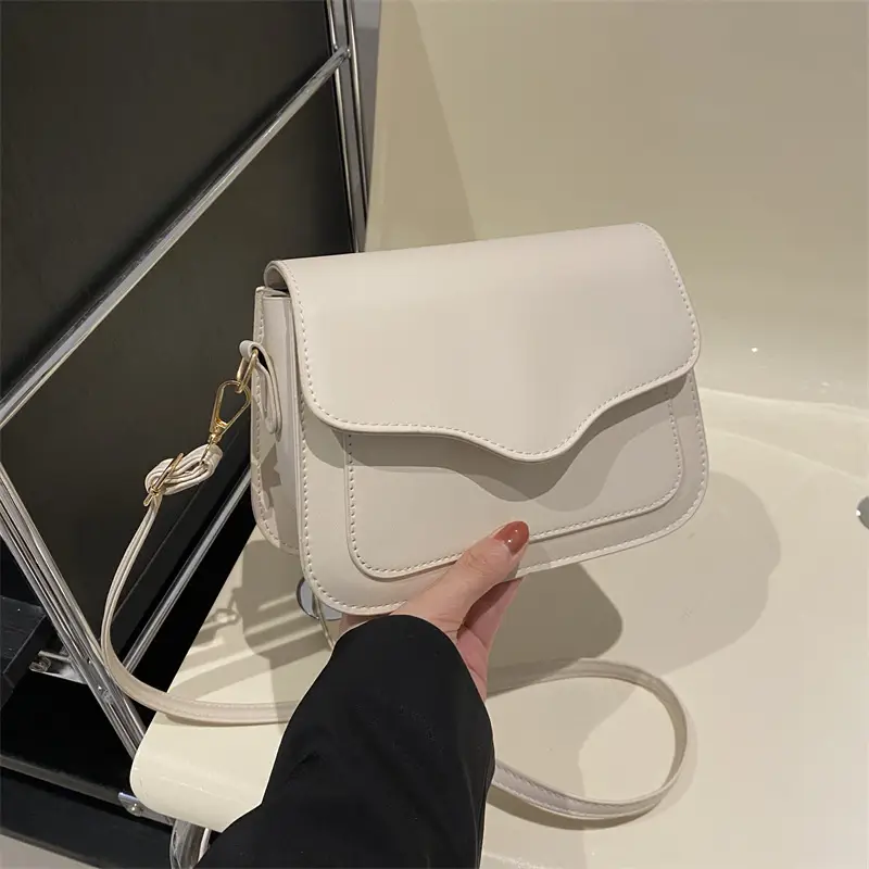 Beige Square Textile Shoulder Crossbody Bag Women 2024 - Image 6