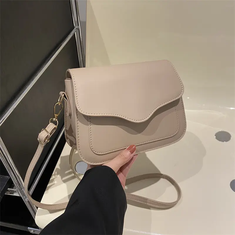 Beige Square Textile Shoulder Crossbody Bag Women 2024 - Image 7