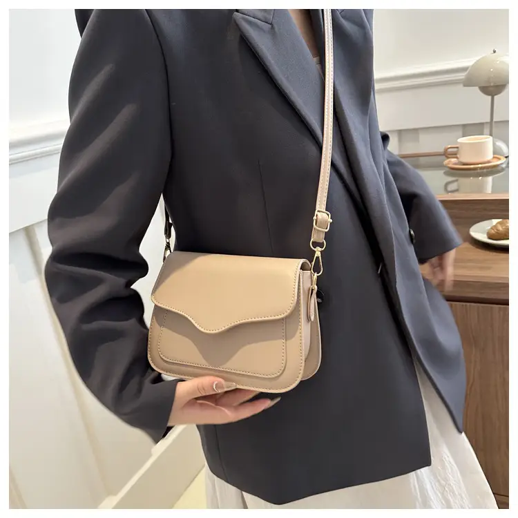 Beige Square Textile Shoulder Crossbody Bag Women 2024 — feature 10