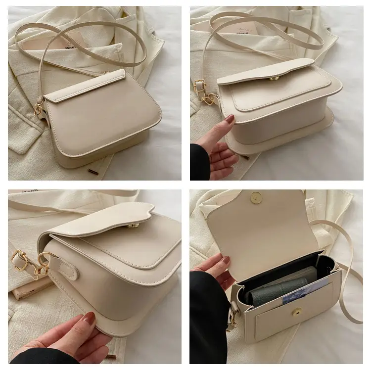 Beige Square Textile Shoulder Crossbody Bag Women 2024 — feature 7