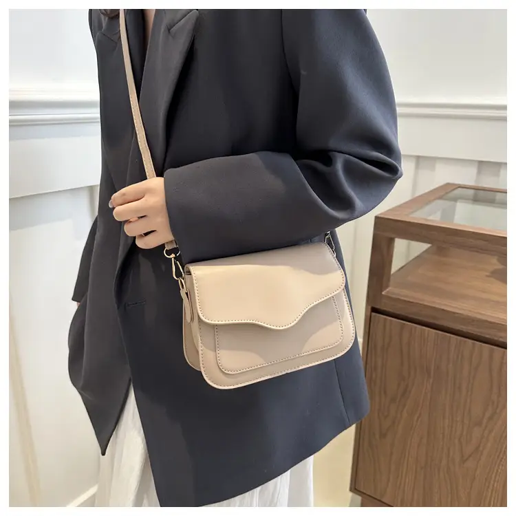 Beige Square Textile Shoulder Crossbody Bag Women 2024 — feature 9