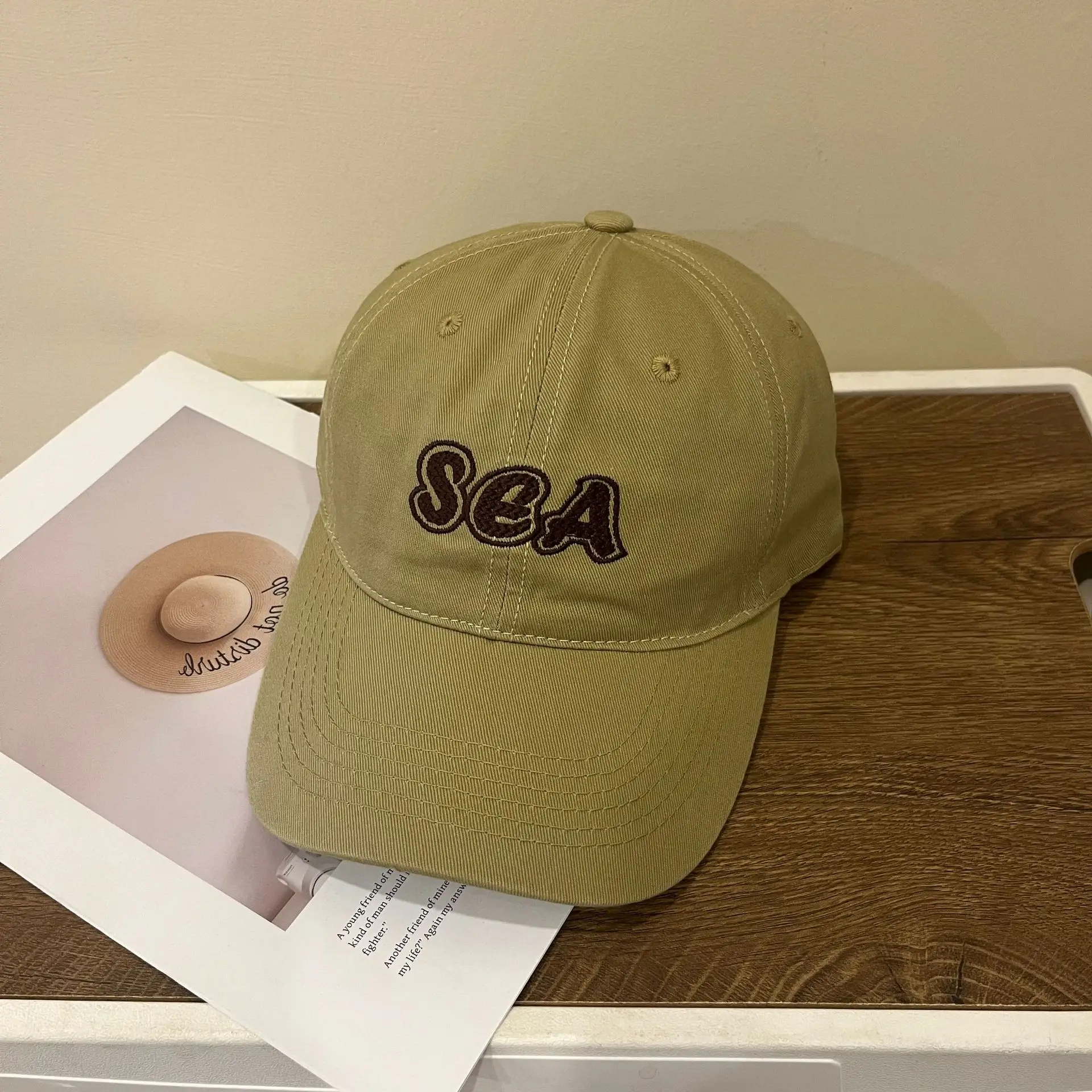 Brown SGA Embroidered Baseball Cap for Women Men — feature 11