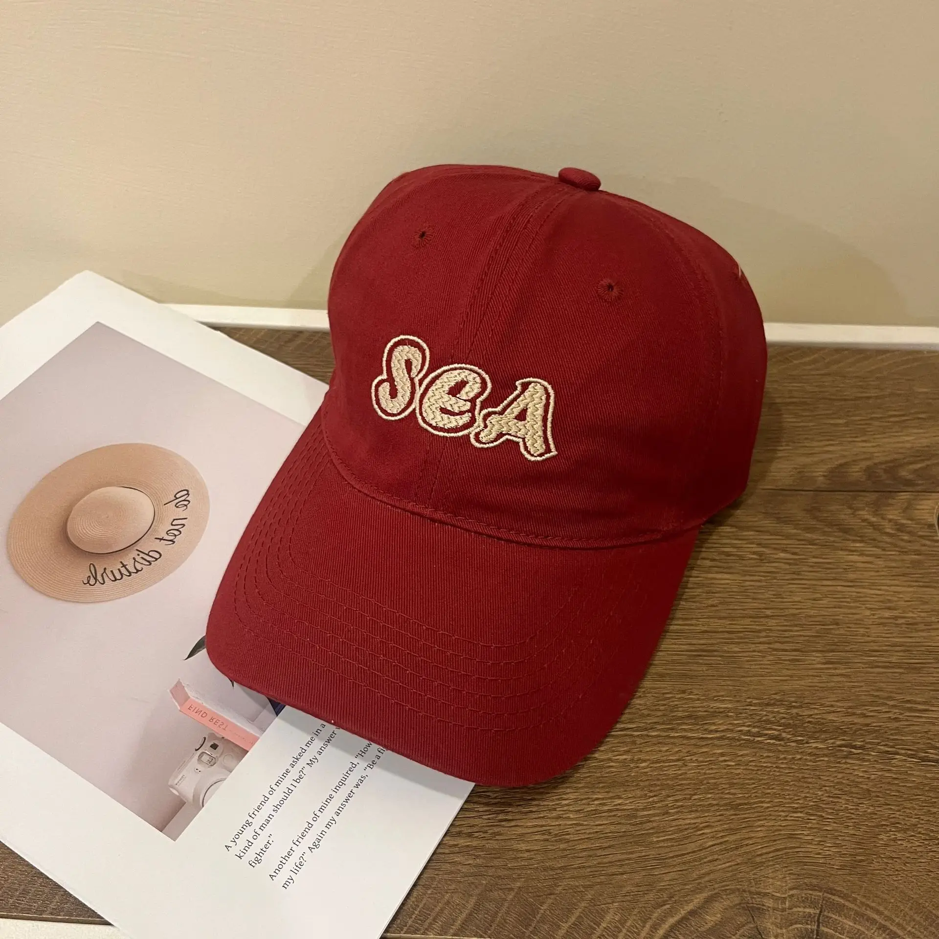 Brown SGA Embroidered Baseball Cap for Women Men — feature 14