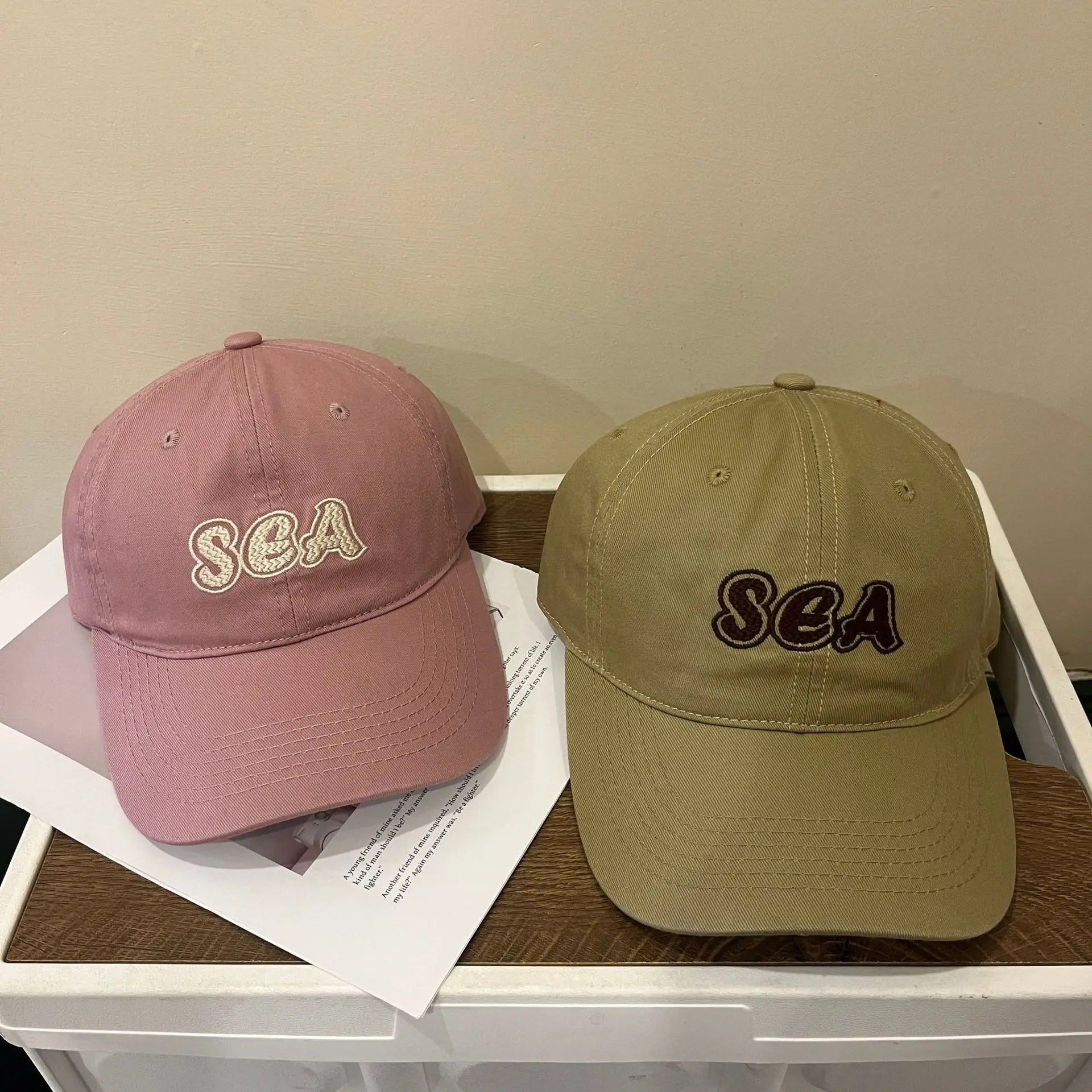 Brown SGA Embroidered Baseball Cap for Women Men — feature 5