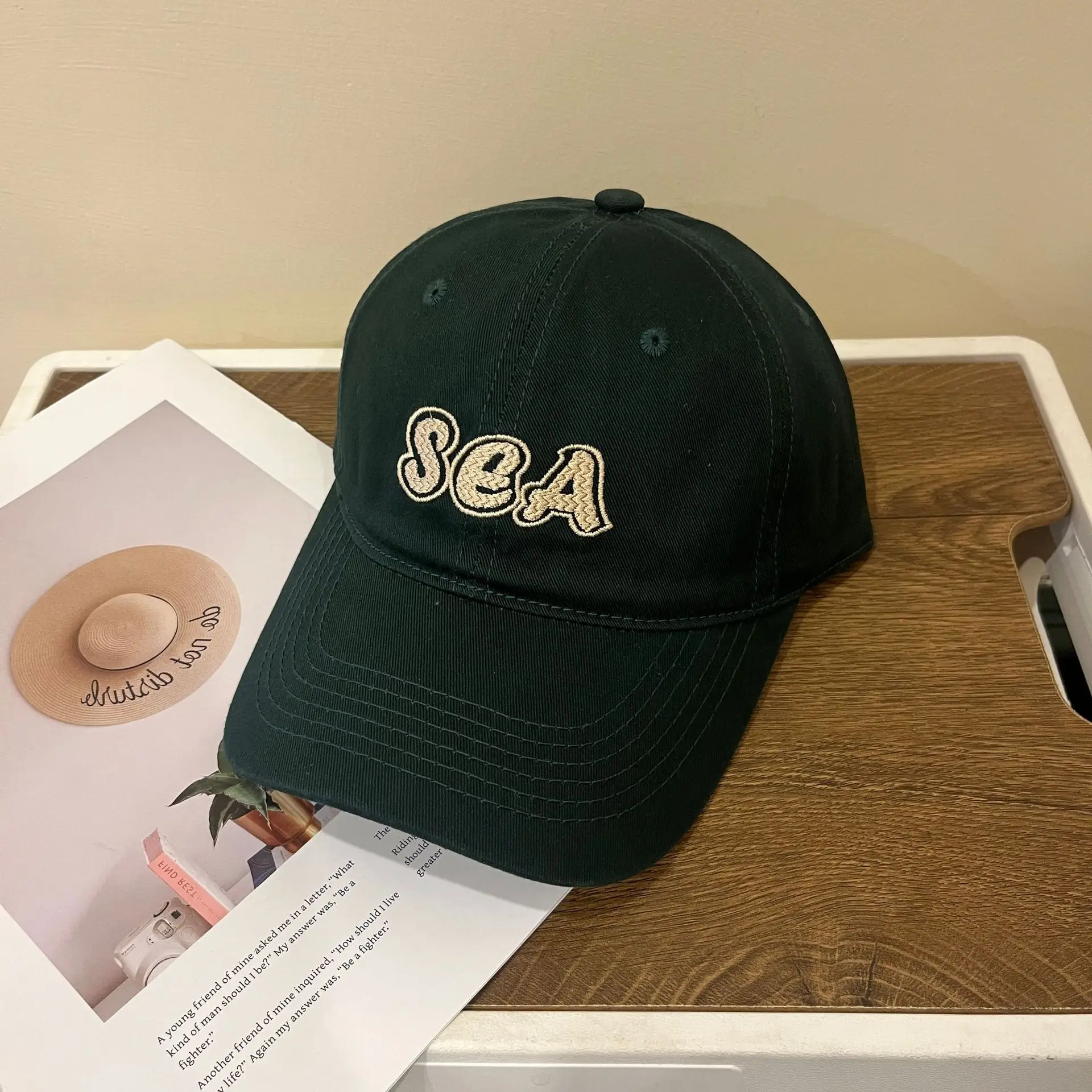 Brown SGA Embroidered Baseball Cap for Women Men — feature 6