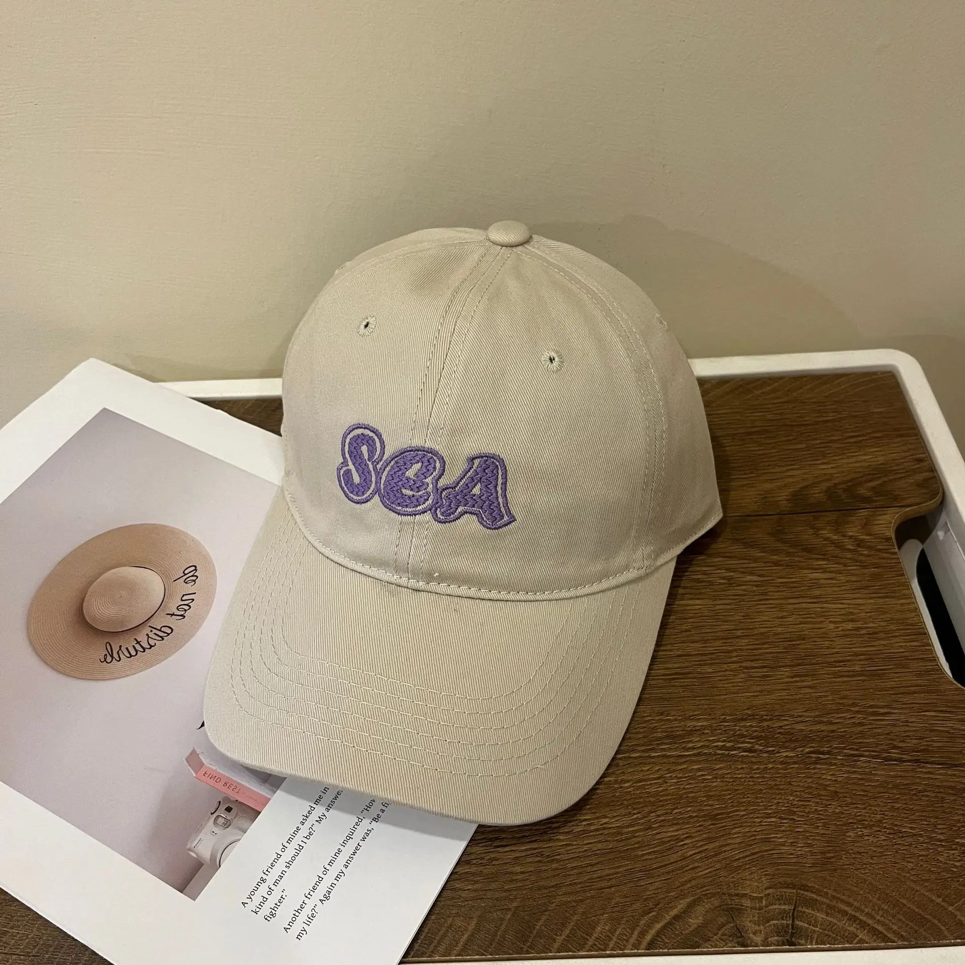 Brown SGA Embroidered Baseball Cap for Women Men — feature 7