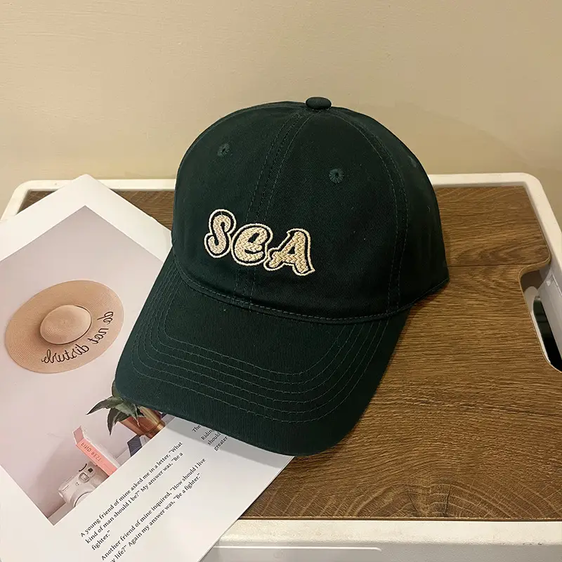 Women's Green Sea Embroidered Baseball Cap - Image 2