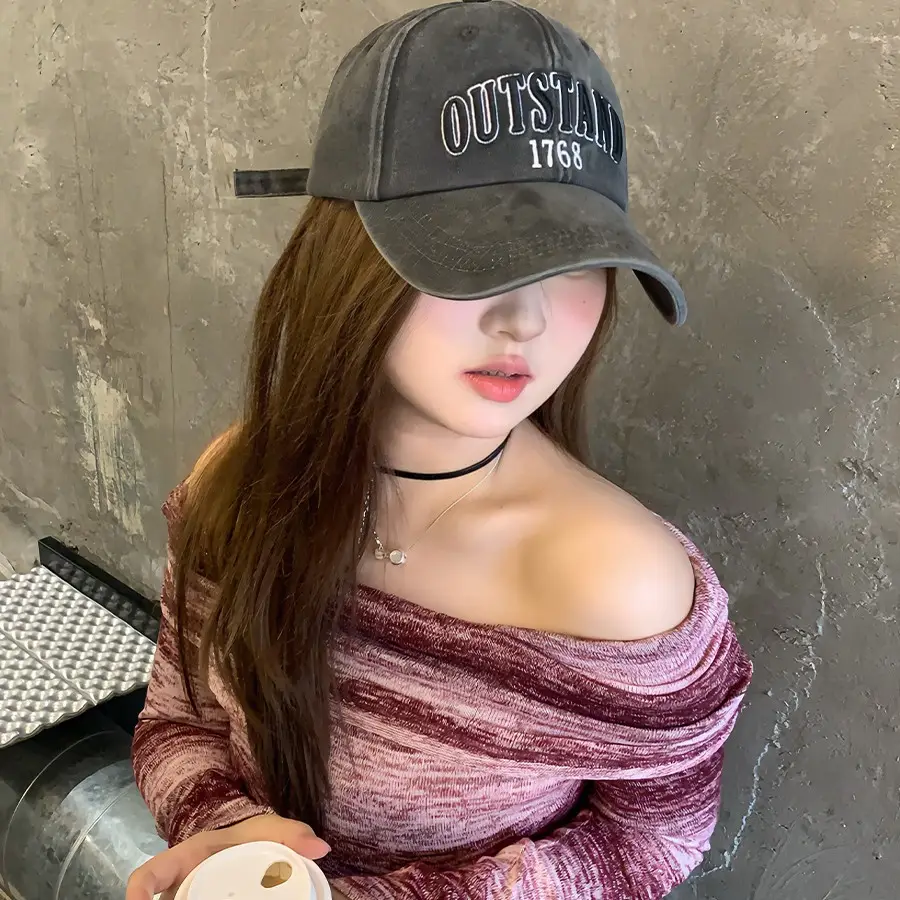 Women American Washed Baseball Cap Extra Large Deepened Cap - Image 8