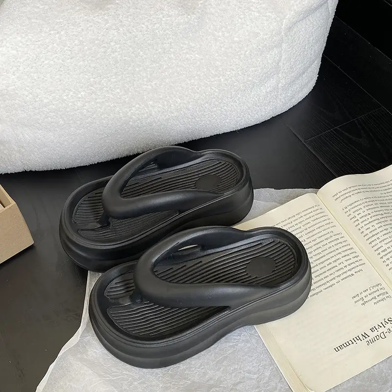 Outer Wear Eva Thick-Soled Fashionable Flip-Flops for Women Summer Soft-Soled Heightening Casual Beach Eva Flip-Flops for Women Summer - Image 11