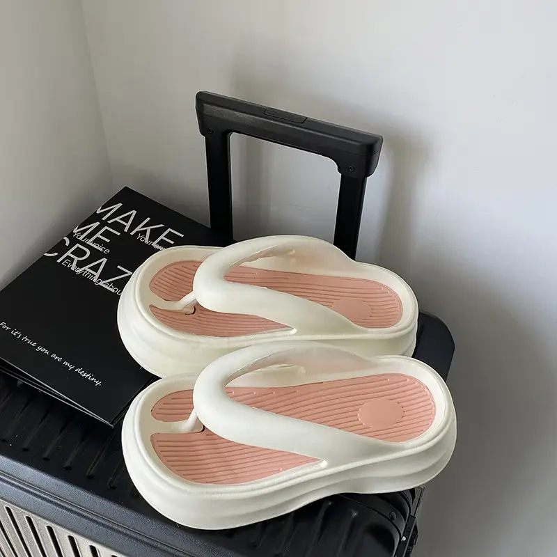 Outer Wear Eva Thick-Soled Fashionable Flip-Flops for Women Summer Soft-Soled Heightening Casual Beach Eva Flip-Flops for Women Summer - Image 2