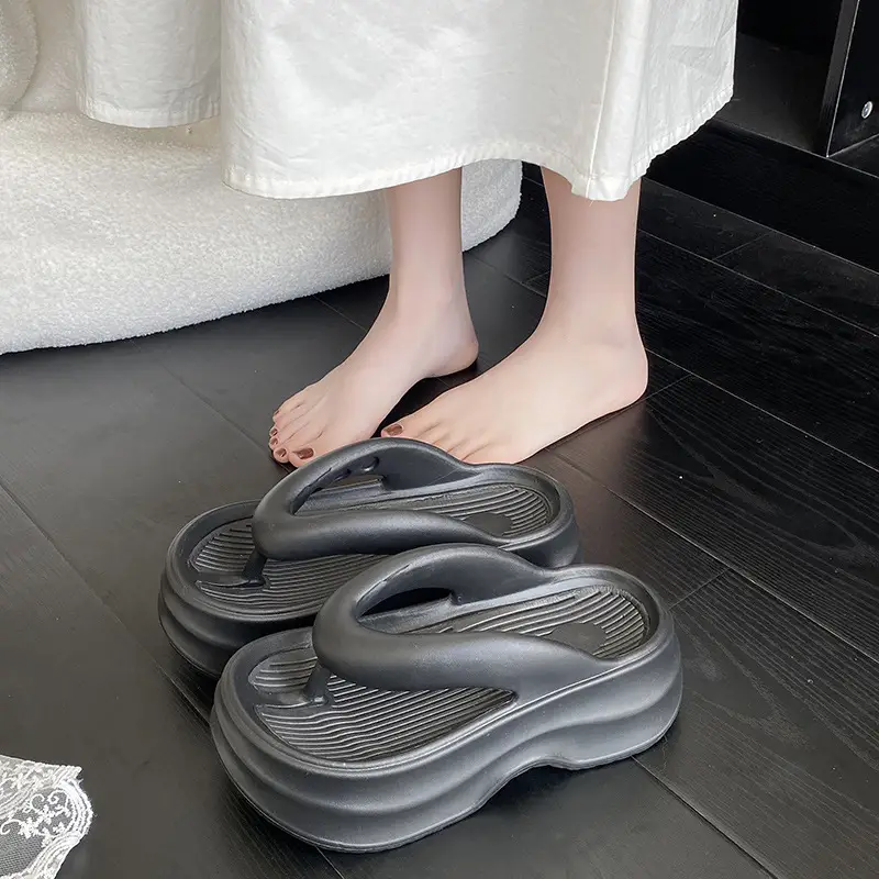 Outer Wear Eva Thick-Soled Fashionable Flip-Flops for Women Summer Soft-Soled Heightening Casual Beach Eva Flip-Flops for Women Summer - Image 3