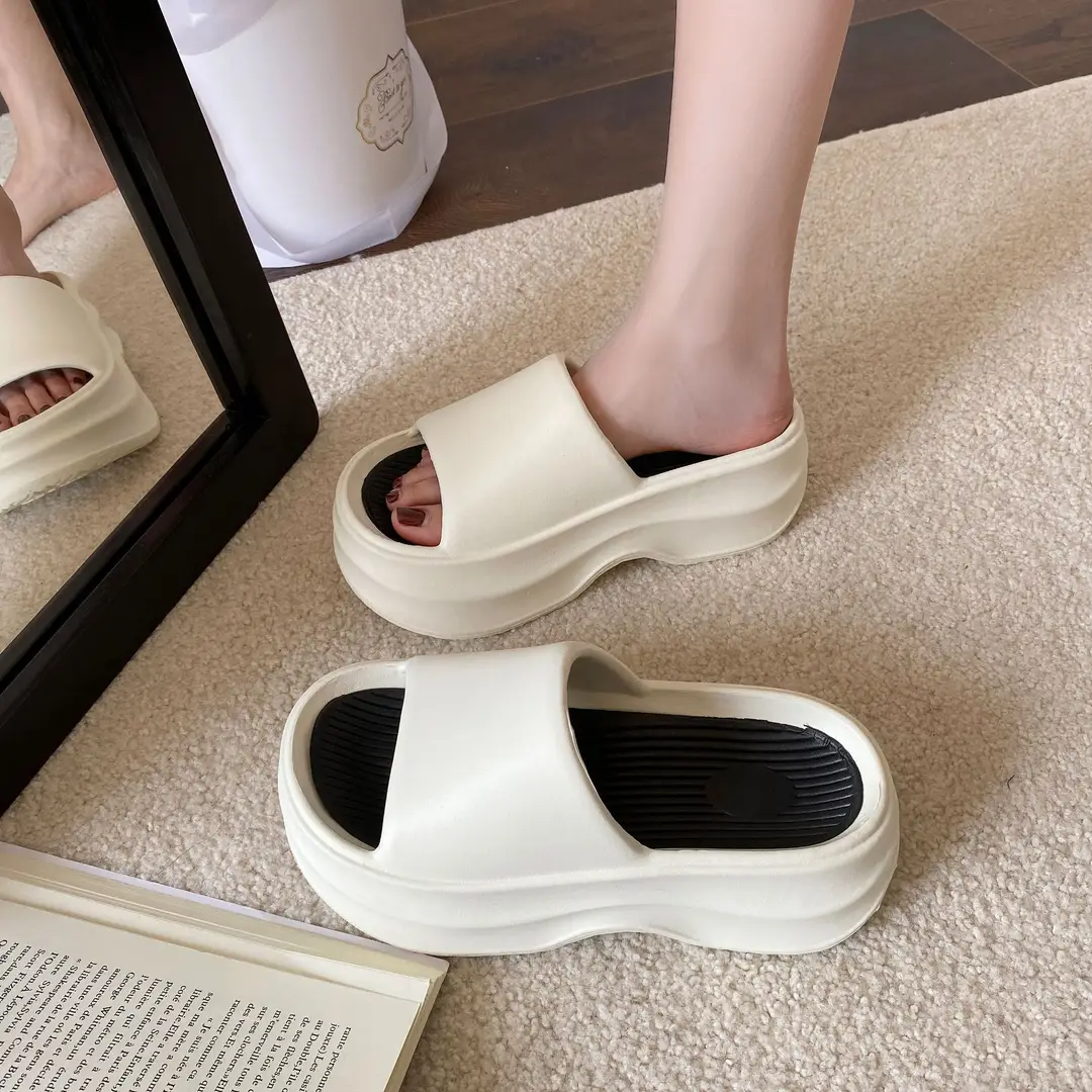 Outer Wear Eva Thick-Soled Fashionable Flip-Flops for Women Summer Soft-Soled Heightening Casual Beach Eva Flip-Flops for Women Summer - Image 5