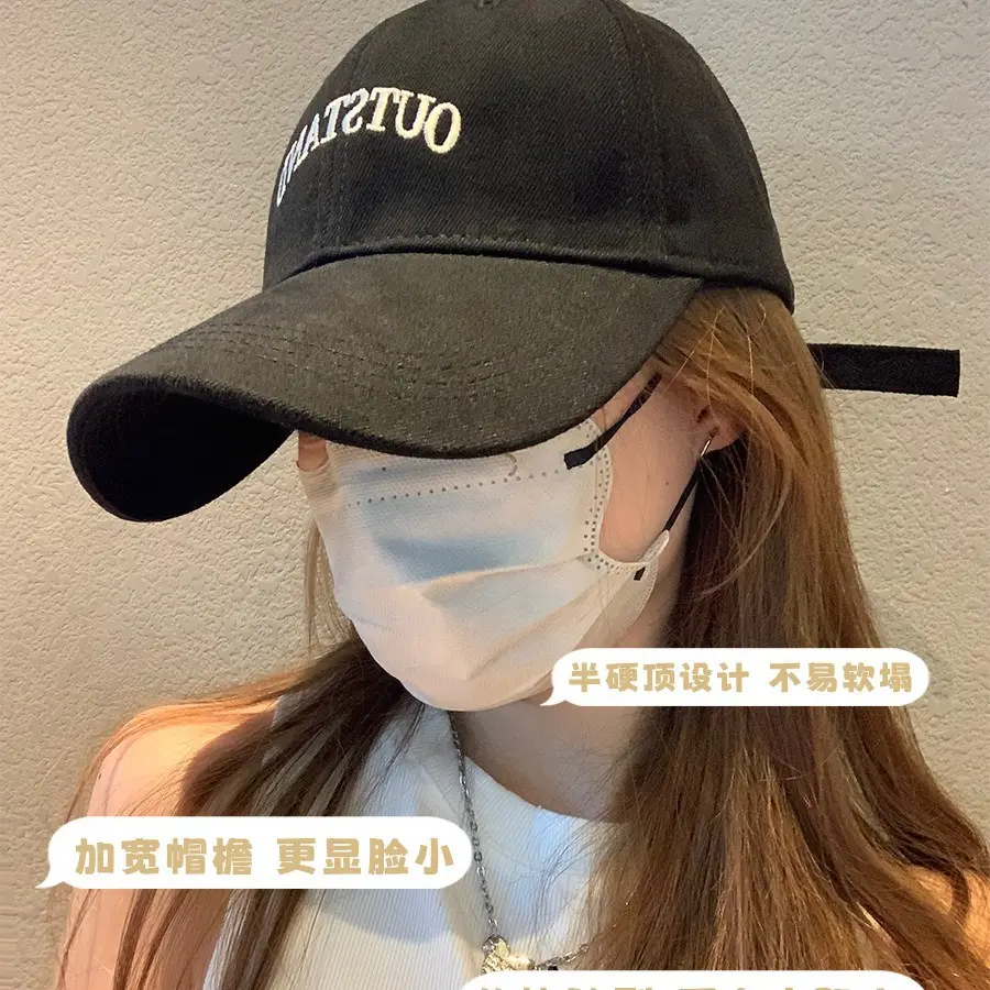 2023 New Fashion Black Baseball Cap with Letter Embroidery - Image 2