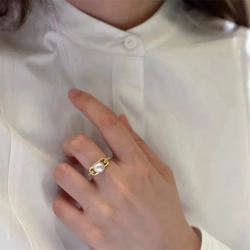 Pearl Ring with High-Gloss Finish 7-8MM Freshwater Pearl — feature 3