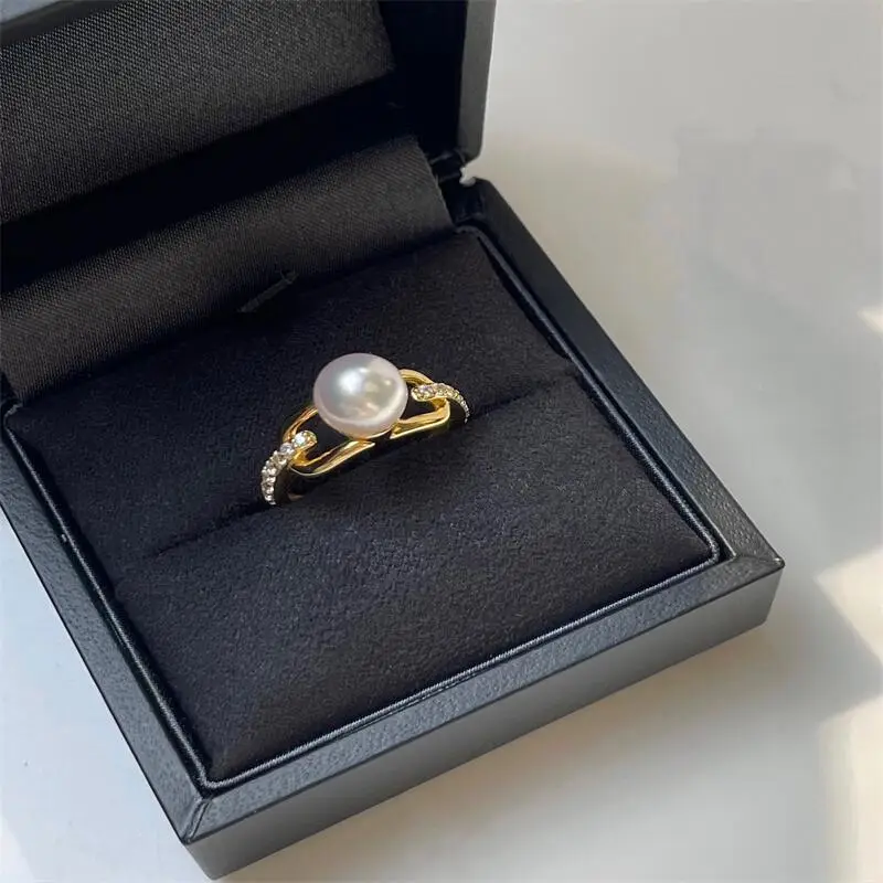Pearl Ring with High-Gloss Finish 7-8MM Freshwater Pearl — feature 7