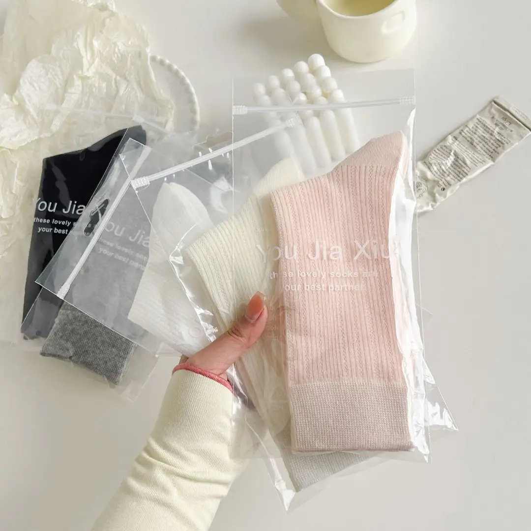 YOUJIAXIU Spring and Summer Thin Women's Pile Socks Hollow All-match JK Socks Ins Boneless Sweet Mid-tube Women's Socks — feature 1