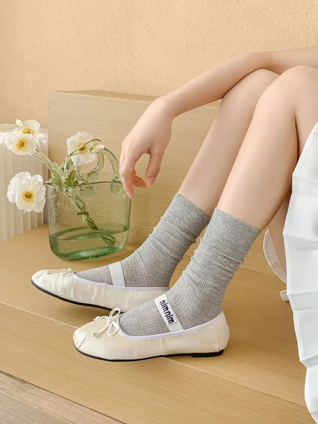 YOUJIAXIU Spring and Summer Thin Women's Pile Socks Hollow All-match JK Socks Ins Boneless Sweet Mid-tube Women's Socks — feature 14