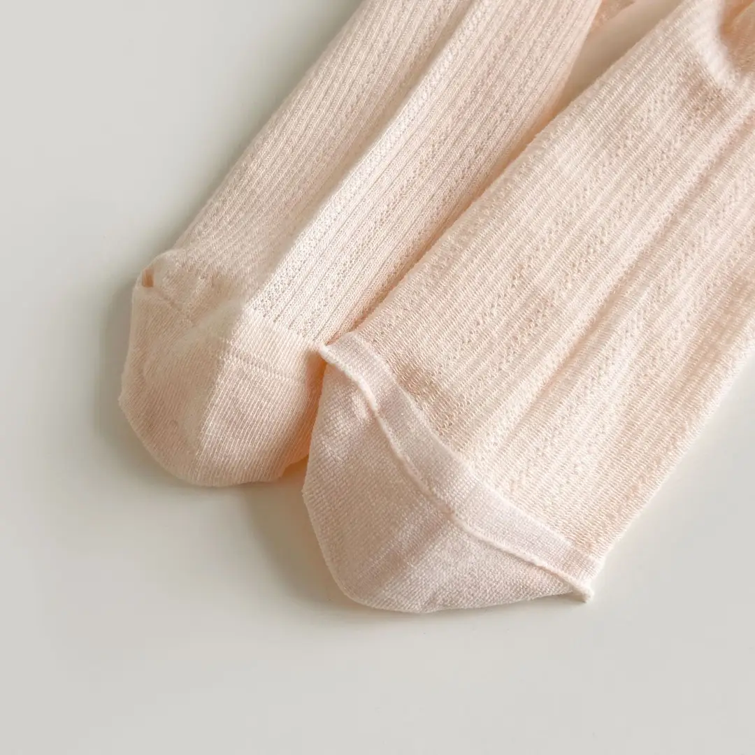 YOUJIAXIU Spring and Summer Thin Women's Pile Socks Hollow All-match JK Socks Ins Boneless Sweet Mid-tube Women's Socks — feature 24