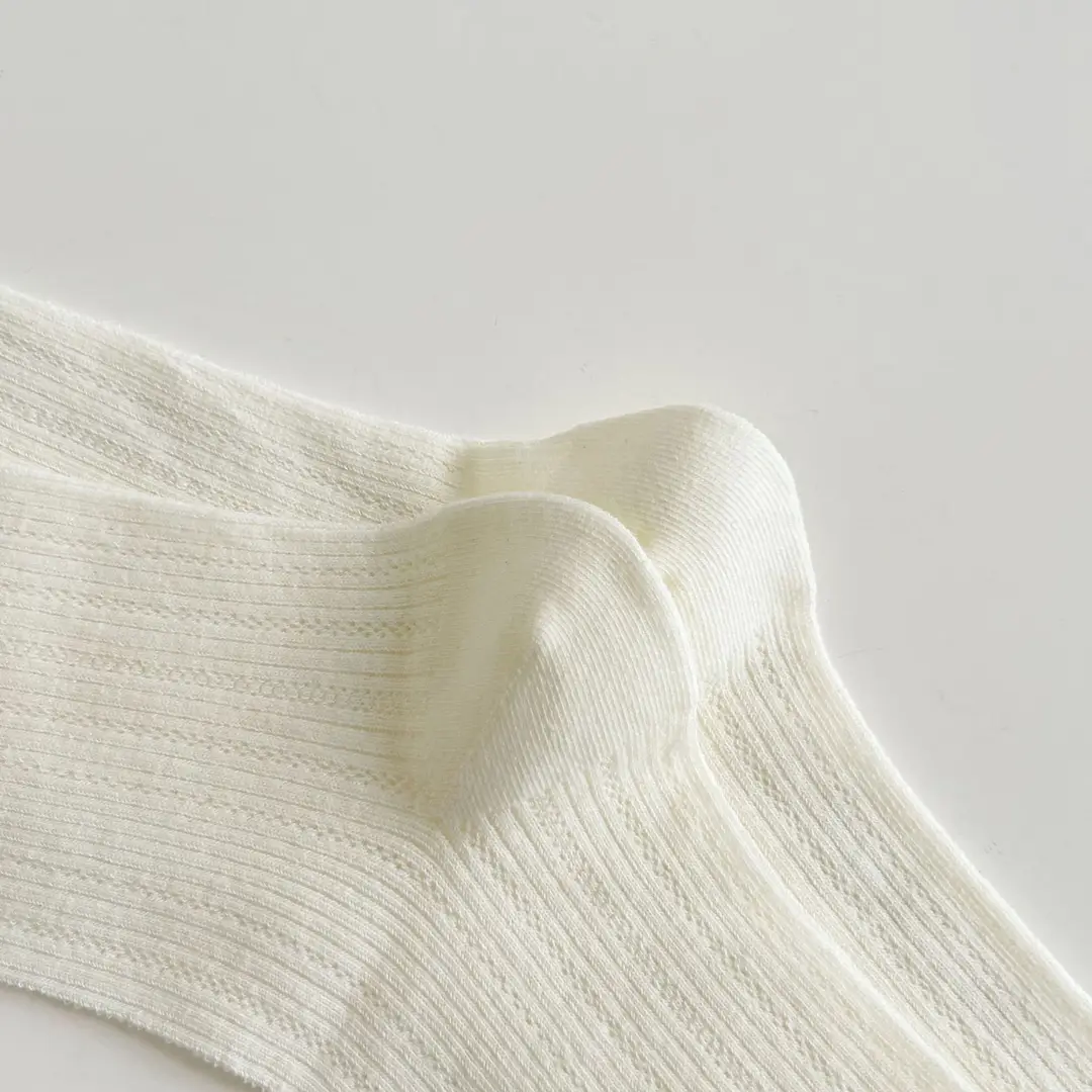 YOUJIAXIU Spring and Summer Thin Women's Pile Socks Hollow All-match JK Socks Ins Boneless Sweet Mid-tube Women's Socks — feature 26
