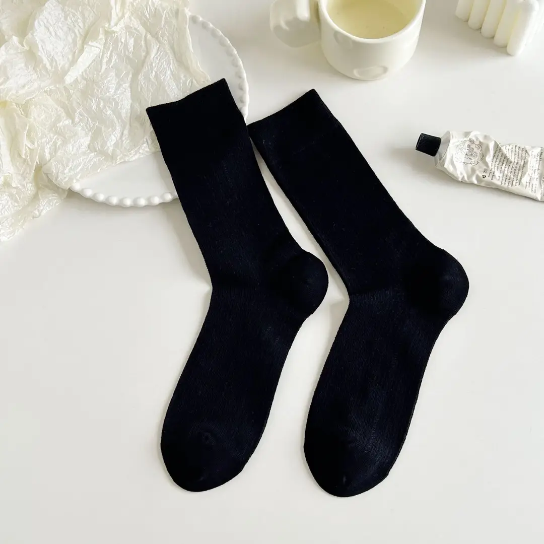 YOUJIAXIU Spring and Summer Thin Women's Pile Socks Hollow All-match JK Socks Ins Boneless Sweet Mid-tube Women's Socks