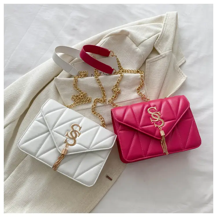 Lilac Embroidered Chain Shoulder Bag for Women — feature 26