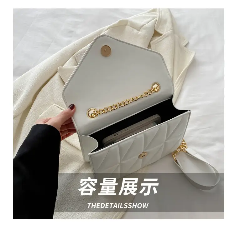 Lilac Embroidered Chain Shoulder Bag for Women — feature 8