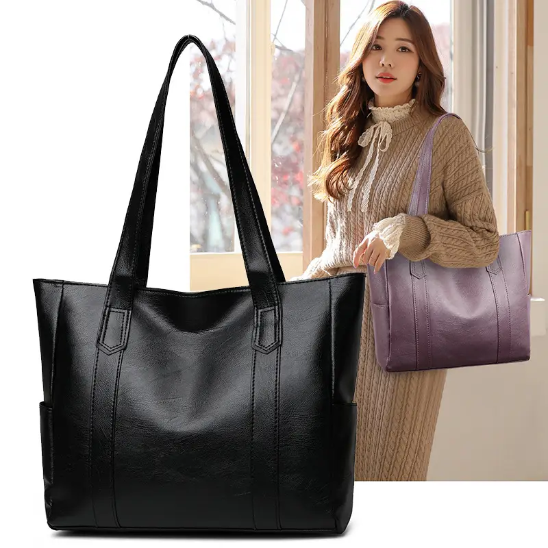 Large Capacity Grey Cross-Border Women's Shoulder Bag