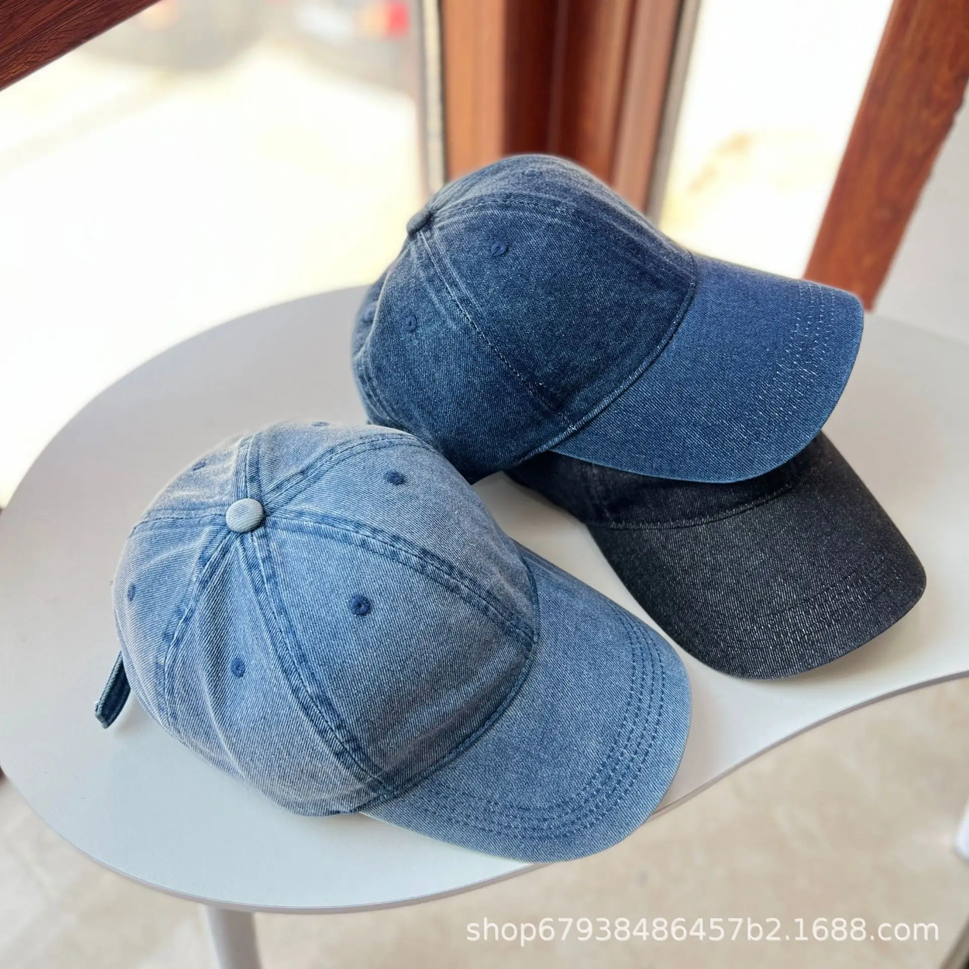 Washed Denim Baseball Cap for Men Women Sunscreen Hat — feature 1