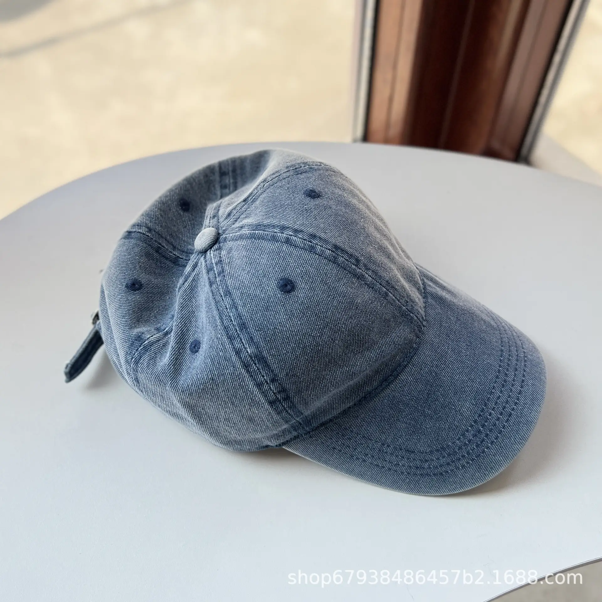 Washed Denim Baseball Cap for Men Women Sunscreen Hat - Image 3